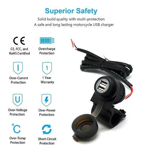 摩托車車把USB電源充電器