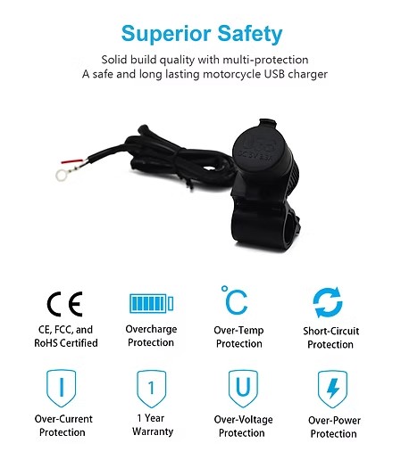 摩托車車把USB電源充電器