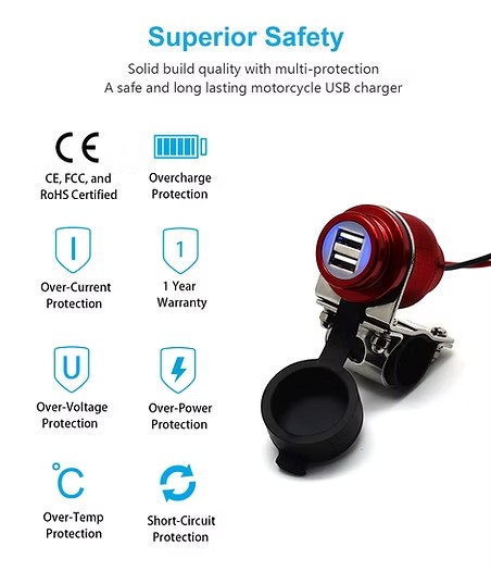 摩托車車把USB電源充電器