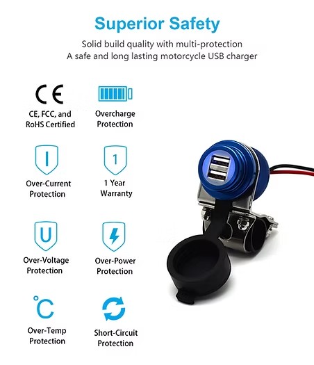 摩托車車把USB電源充電器