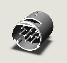 9P MINI DIN CABLE PLUG FOR MOLDING 9P MINI DIN CABLE PLUG FOR MOLDING