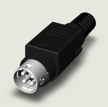 4P POWER MINI DIN CABLE PLUG LOCKING TYPE 4P POWER MINI DIN CABLE PLUG LOCKING TYPE