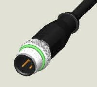 M12 3P PLUG WATER RESISTANCE PUR CABLE ASS'Y