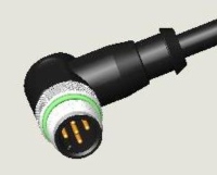 M12 5P PLUG WATER RESISTANCE R/A PUR CABLE ASS`Y