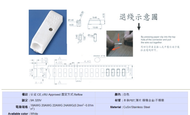 SMD wire connector