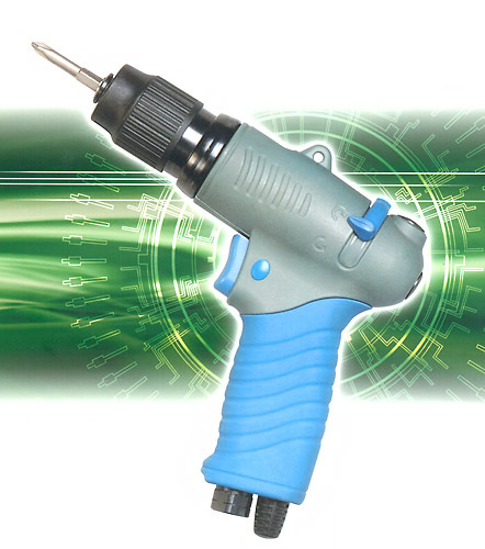 Air Screwdrivers - R Pistol Cushion Type Air Drill