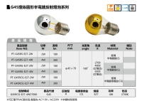 G45 燈絲圓形半電鍍反射燈泡系列