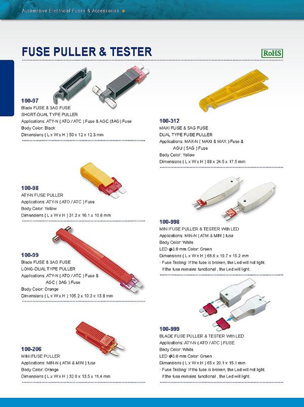MAXI FUSE & 5AG FUSE DUAL TYPE FUSE PULLER MAXI FUSE & 5AG FUSE DUAL TYPE FUSE PULLER