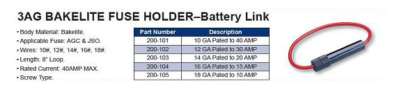 3AG BAKELITE FUSE HOLDER━Battery Link 3AG BAKELITE FUSE HOLDER━Battery Link