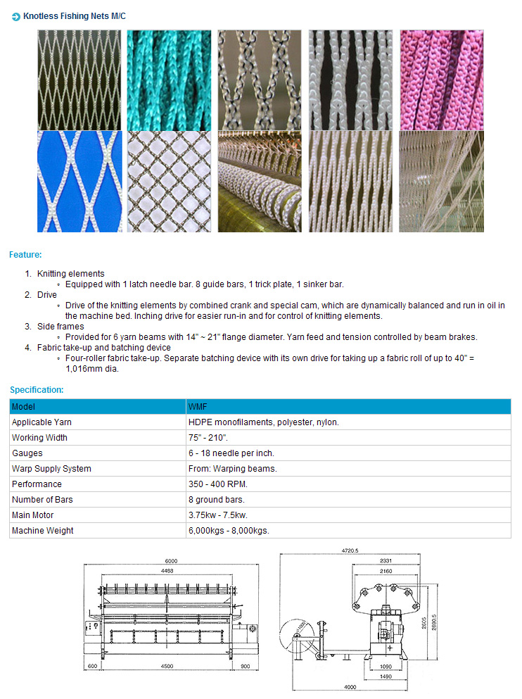 Knotless Fishing Net Machine