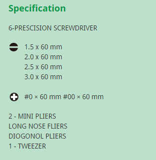 9pcs Precision Screwdriver & Mini Pliers Set