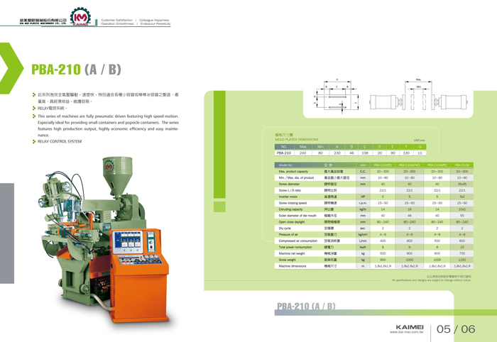 Pneumatic Blow Molding Machine