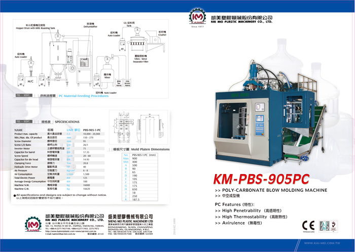 PC Water Tank Blow Molding Machine