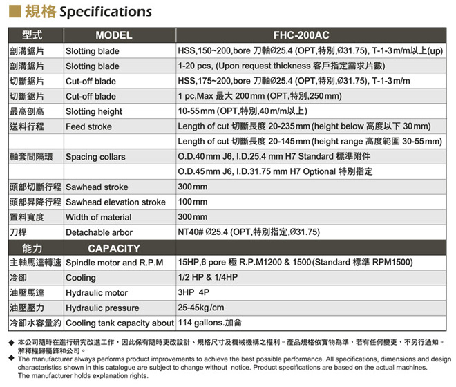 半自动铝切削型