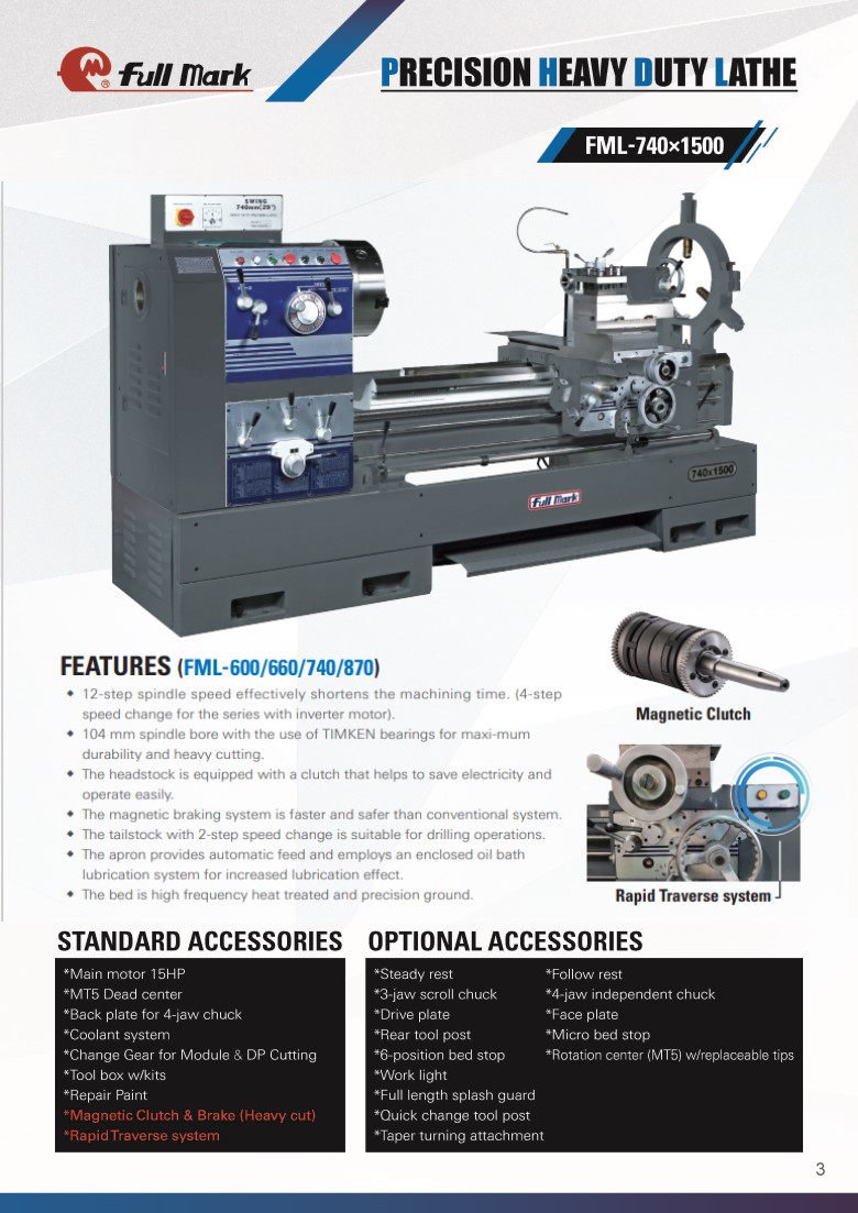 Precision Heavy Duty Lathe (600~870mm)