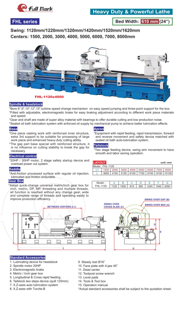 Heavy Duty Lathe  (1120~1620mm)