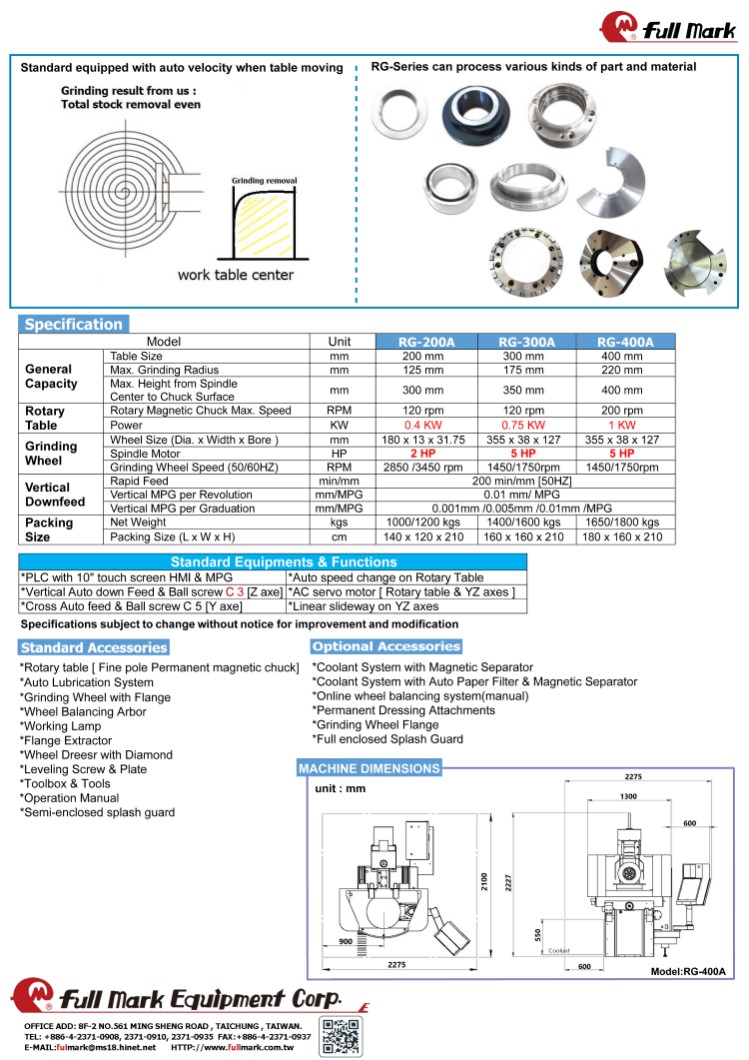 Auto type Rotary Table Surface Grinder