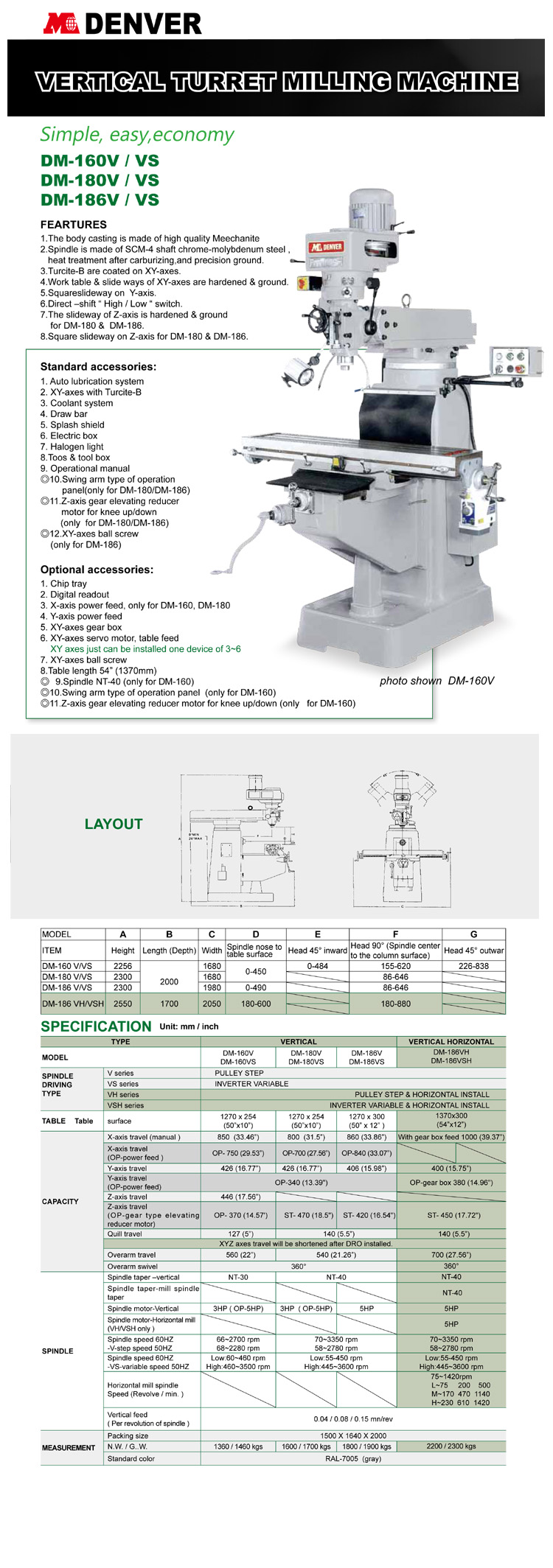 Vertical Turret Milling Machine