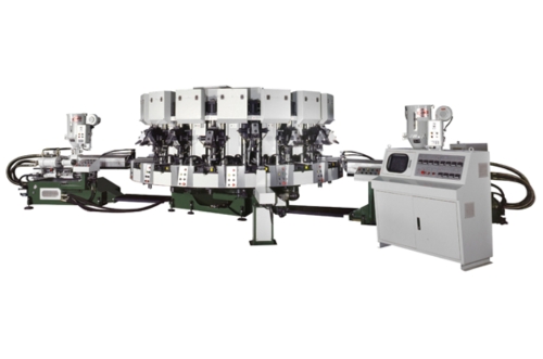 Two Colour Rotary Type Automatic Soles Jointing & Ejecting Machine