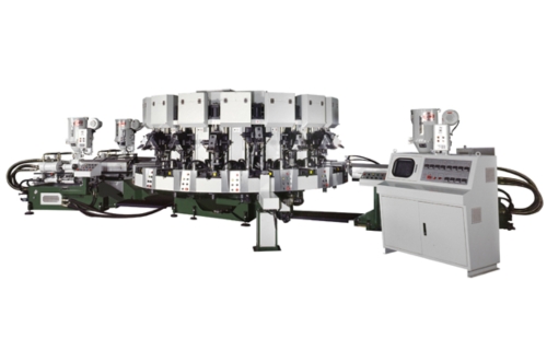 Three Colour Rotary Type Automatic Soles Jointing & Ejecting Machine