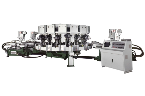 Three Colour Rotary Type Automatic Soles Jointing & Ejecting Machine