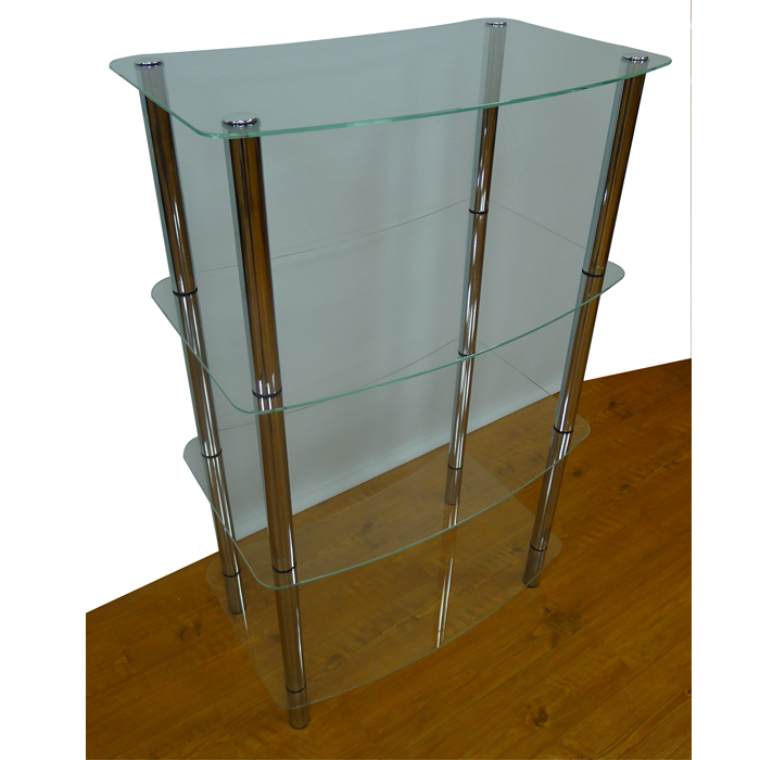 4-Layer Glass Shelf (4 Iron Tubes) 4-Layer Glass Shelf (4 Iron Tubes)
