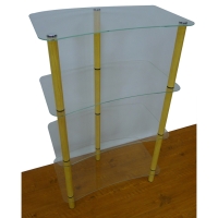 4-Layer Glass Shelf (3 Iron Tubes)