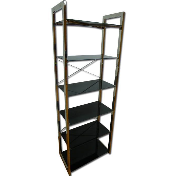 Steel Rack With Glass Shelving