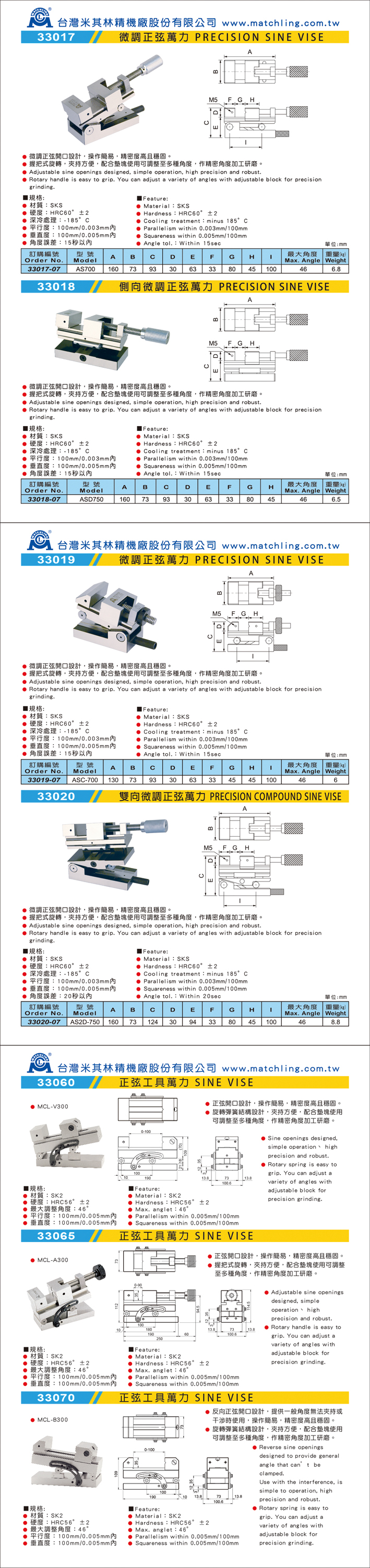 正弦工具万力