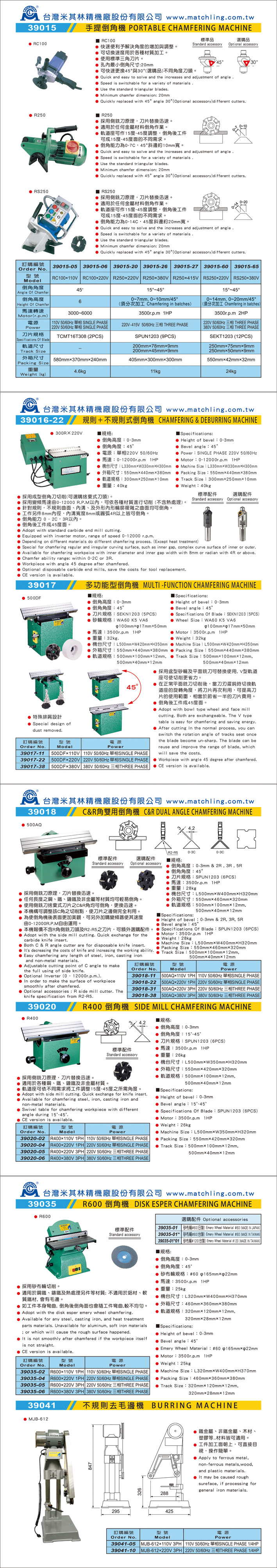 MULTI -FUNCTION CHAMFERING MACHINE