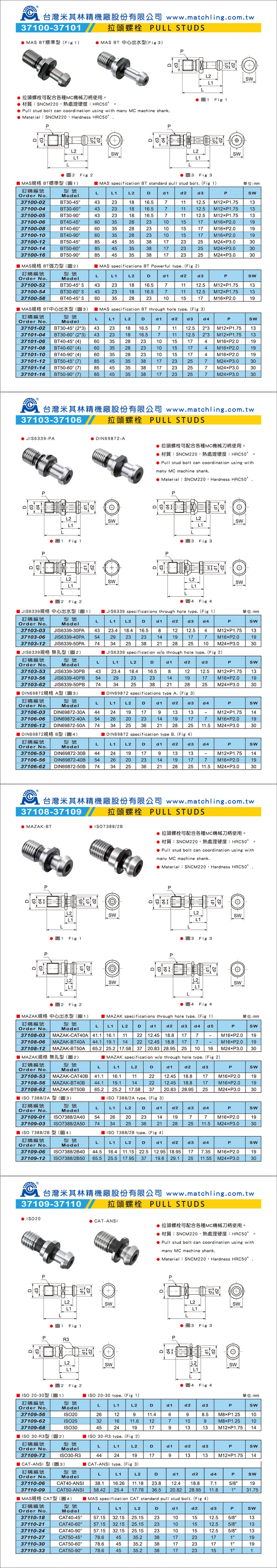 拉头螺栓