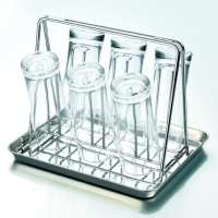 Glass Rack With Tray