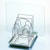 Lid, Cutting Board and Knife Rack With Tray Lid, Cutting Board and Knife Rack With Tray