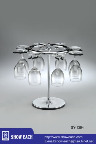 圆型8入红酒杯架收纳铁线架 SY-1354