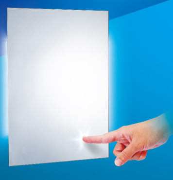 LED One-Touch Defogging Mirror