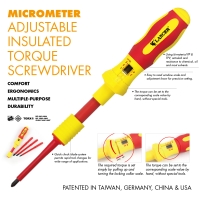 MICROMETER ADJUSTABLE INSULATED TORQUE SCREWDRIVERS MICROMETER ADJUSTABLE INSULATED TORQUE SCREWDRIVERS