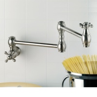 Wall Mount Pot Filler-Double Jointed With Cross Handle Wall Mount Pot Filler-Double Jointed With Cross Handle