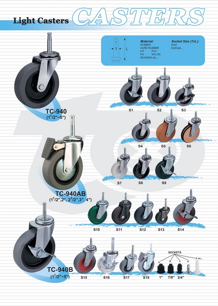 Light Duty Casters  |   General Duty Casters