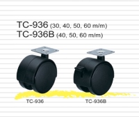 办公家俱桌椅脚轮 | 双轮型塑胶轮子 (Office Furniture Caster)