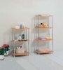 WOOD TOP 3-TIER RACK