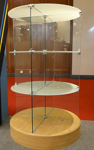 Glass display showcase- Circular shaped