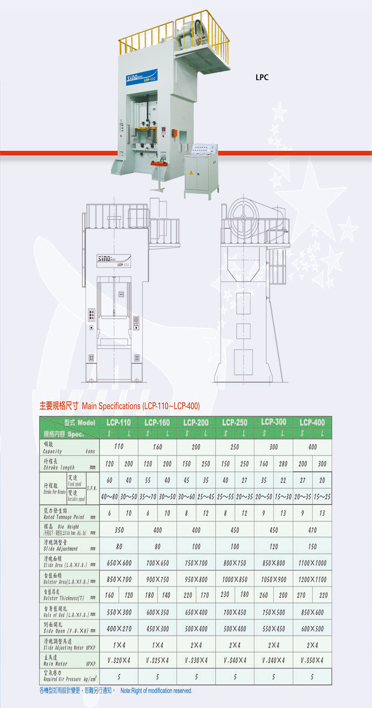 LCP 直柱型单曲轴连杆冲床