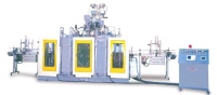 TWO-CAVITY TWIN-STATION BLOW MOULDING MACHINE FOR2L-5L BOTTLES CONTINUOUS EXTRUSION TYPE