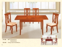 木製長方形伸縮桌 389 / 餐椅 947