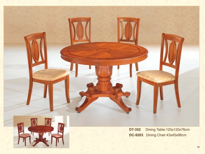 木製圓桌 352 / 餐椅 9203