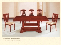 Wood Rectangular Table Chair Set