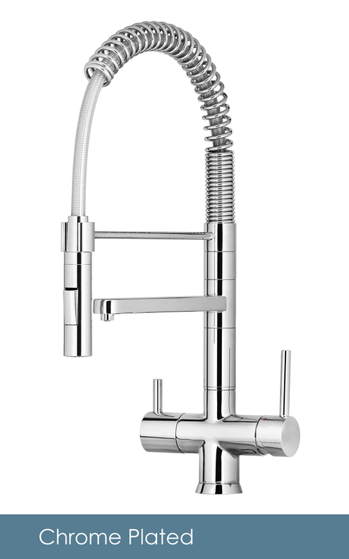 Drinking Faucet, Tri-Flow Kitchen Faucet with Pull-Down Hose – NKD48N12CP