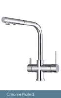 Drinking Faucet, Tri-flow hot/cold & filtered water, pull-out hose ━ NKD53N12CP