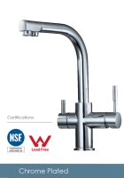 Drinking Faucet,• Tri-flow faucet hot/cold and filter water-