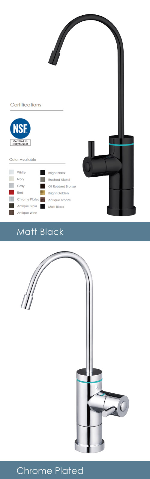 Reverse Osmosis Faucet-• cold only  • lead free brass -NCT030N3CP